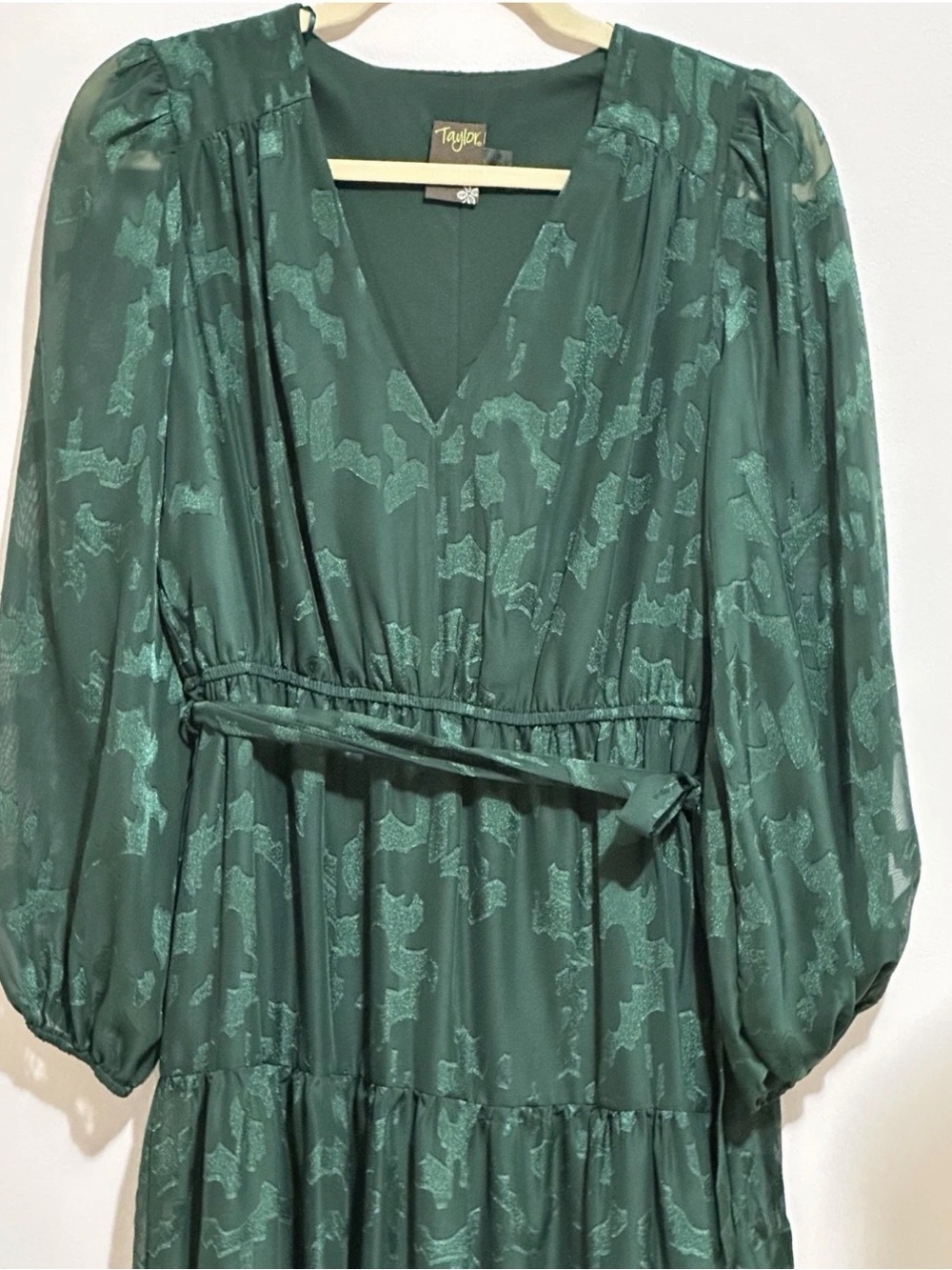 Taylor Dark Green Tiered Maxi Dress